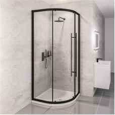 1000mm Quadrant Shower Enclosure with Black Frames